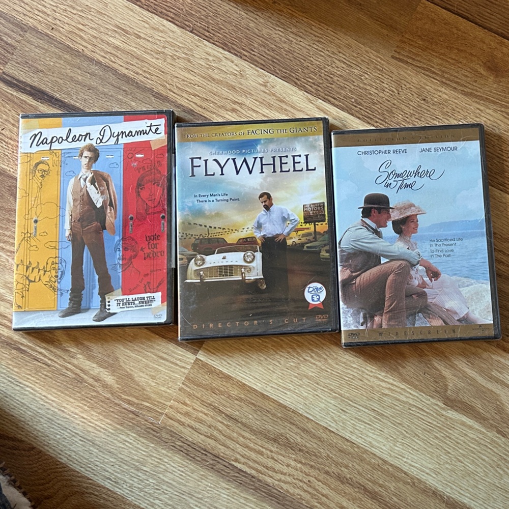 DVD Movie Collection - Napoleon Dynamite, Flywheel, Somewhere in Time